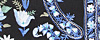 Schal mit blauen und weissen Blumen